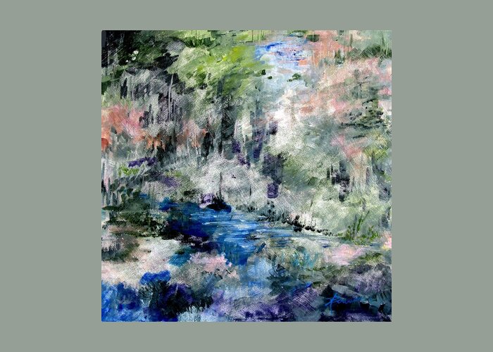 Creeks Greeting Card featuring the painting Forgotten Creek by Adele Bower