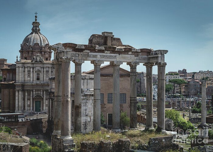 Foro Greeting Card featuring the photograph Foro Romano, Rome Italy 3 by Perry Rodriguez