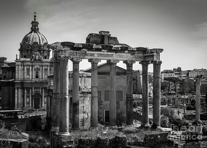 Foro Greeting Card featuring the photograph Foro Romano, Rome Italy by Perry Rodriguez