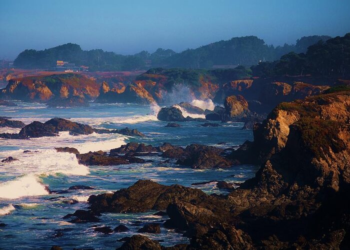 Fort Bragg Greeting Card featuring the photograph Fort Bragg Coastline by Helen Carson