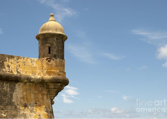 Guerite Greeting Card featuring the photograph Fort El Morro - San Juan Puerto Rico by Anthony Totah