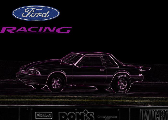 Ford Greeting Card featuring the digital art Fox Body by Darrell Foster