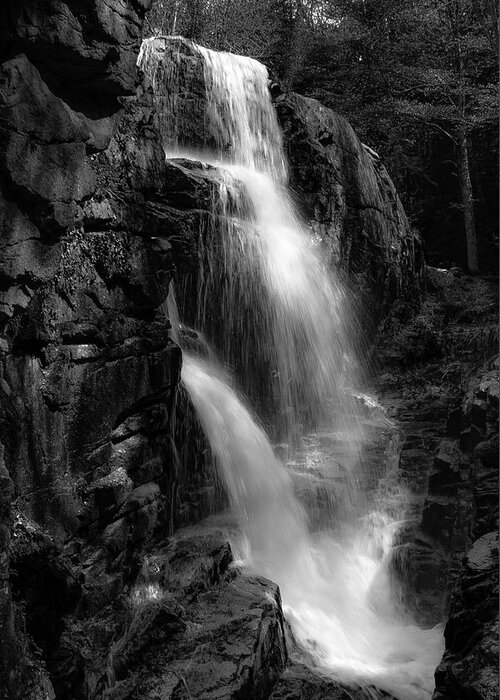 Franconia Notch Waterfall Greeting Card featuring the photograph Franconia Notch Waterfall by Jason Moynihan