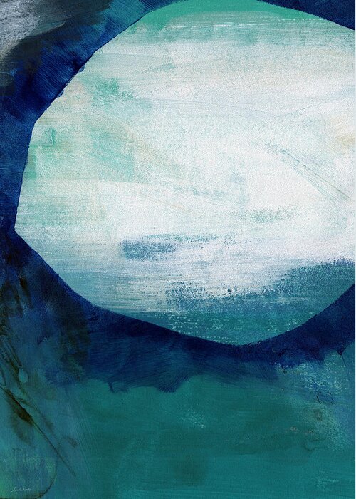Blue Greeting Card featuring the painting Free My Soul by Linda Woods
