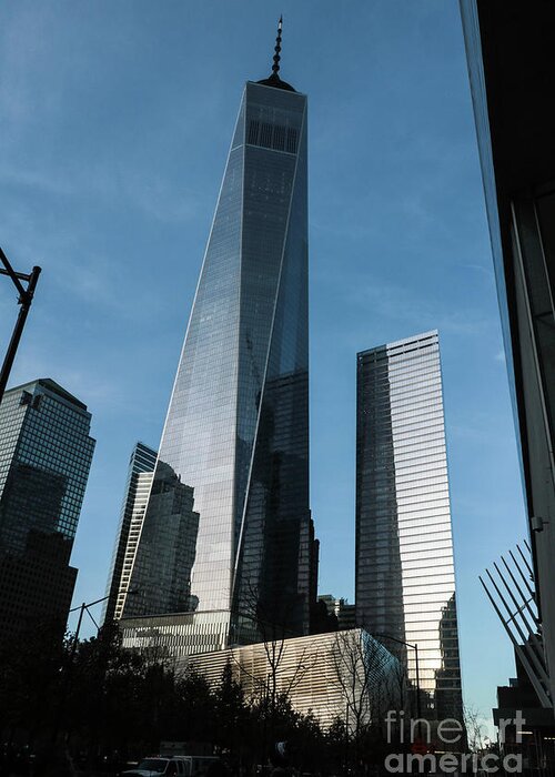 Architecture Greeting Card featuring the photograph Freedom Tower One World Trade Center by Thomas Marchessault
