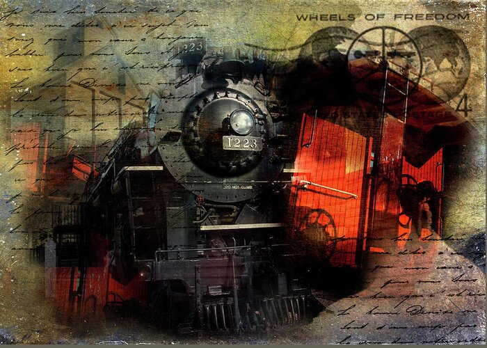 Train Greeting Card featuring the photograph Freedom Train by Evie Carrier