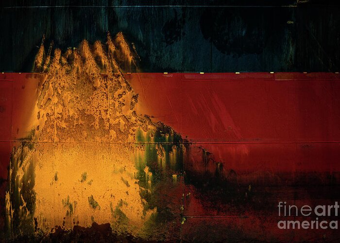 Abstract Greeting Card featuring the photograph Freighter Rust by Doug Sturgess