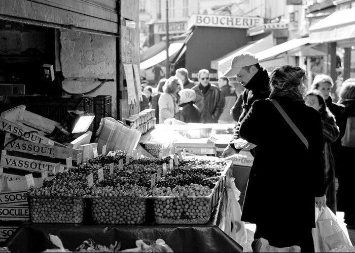 France Greeting Card featuring the photograph French Street Market by Sebastian Musial
