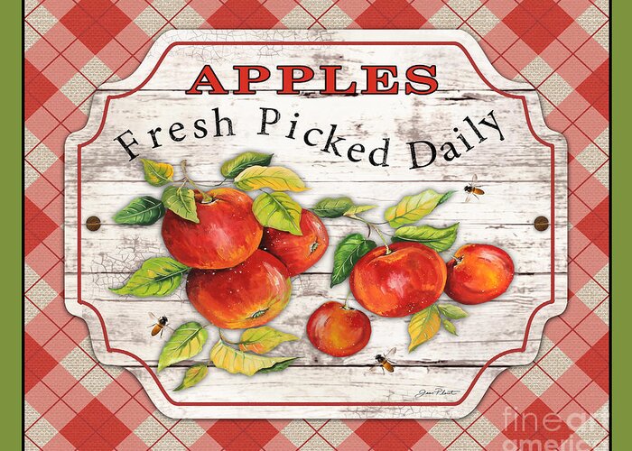 Kitchen Greeting Card featuring the painting Fresh Fruit-JP3745 by Jean Plout