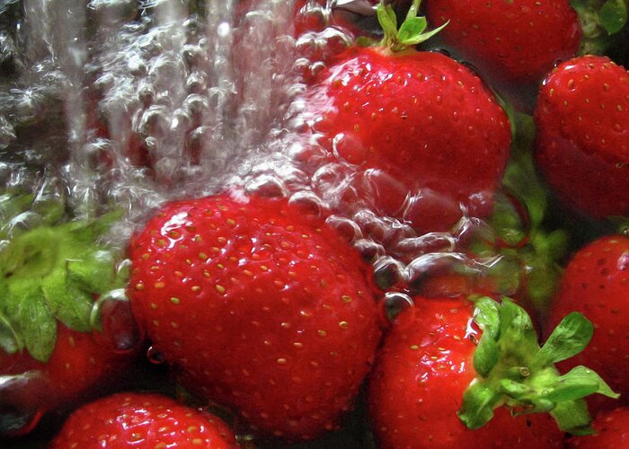 Fresh Strawberries Greeting Card featuring the photograph Fresh strawberries by Tatiana Travelways