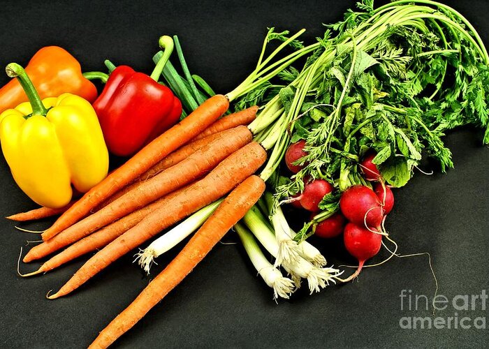 Fresh Greeting Card featuring the photograph Fresh Vegetables by Jimmy Ostgard