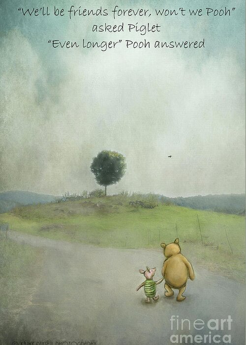 Winnie The Pooh Greeting Card featuring the photograph Friendship by Kathy Russell
