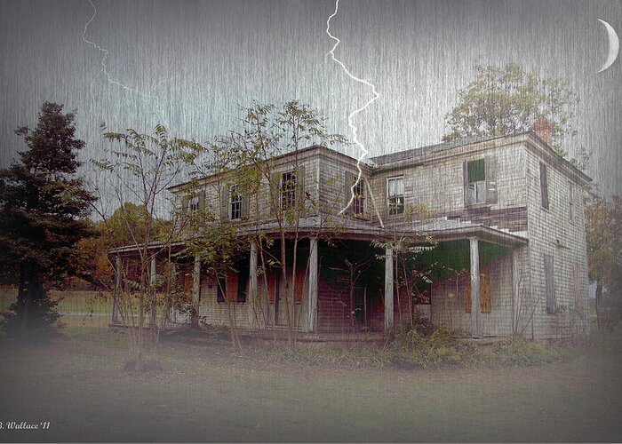 2d Greeting Card featuring the photograph Frightening Lightning by Brian Wallace