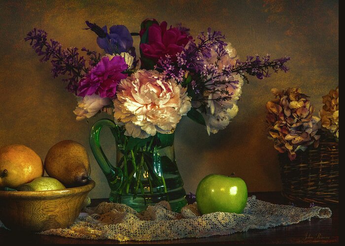 Still Life Greeting Card featuring the photograph From the Garden to the Table by John Rivera