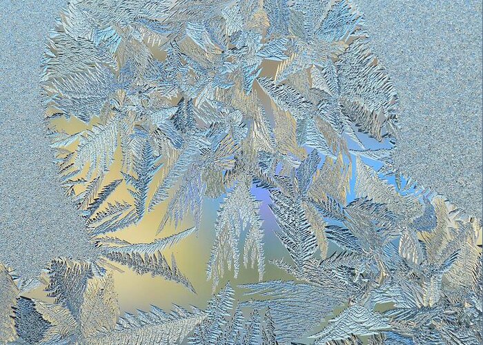 Abstract Greeting Card featuring the digital art Frost On The Window Two by Lyle Crump