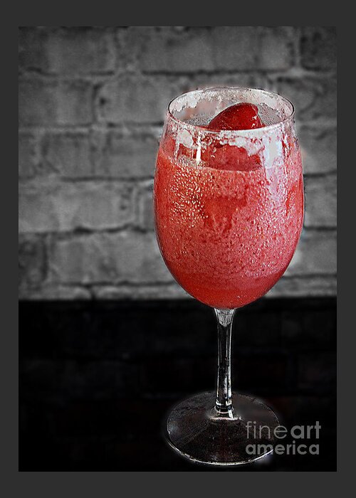 Drink Greeting Card featuring the photograph Frozen Strawberry Daiguiri by Sherry Hallemeier