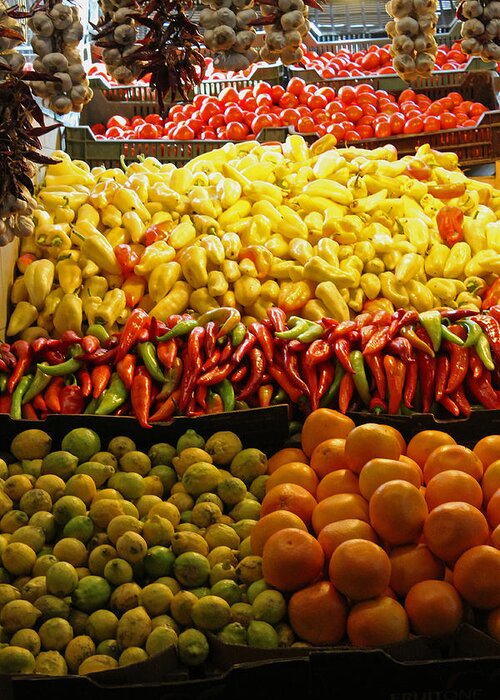 Fruit Stall Greeting Card featuring the photograph Fruit Stall by Tony Murtagh