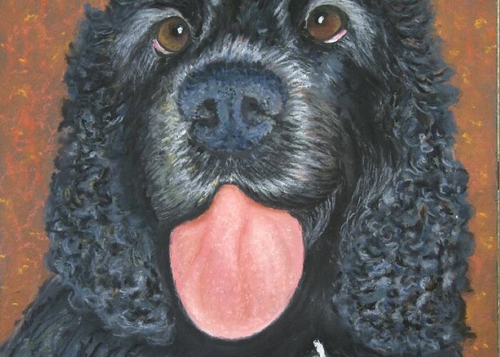 Spaniel Greeting Card featuring the painting Fur Ever Yours by Minaz Jantz