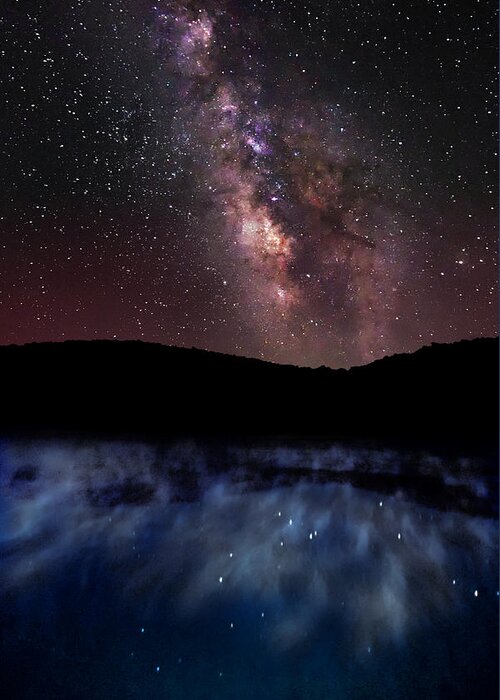 Milky Greeting Card featuring the photograph Galactic Evening by Amanda Jones