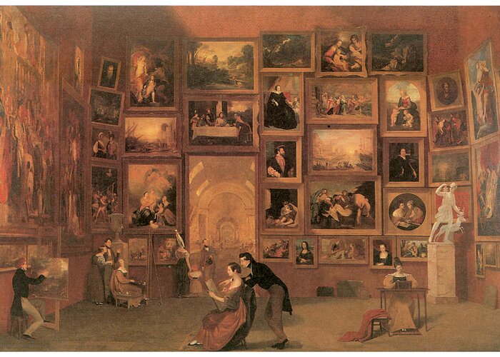Gallery of the Louvre Painting by Samuel Morse