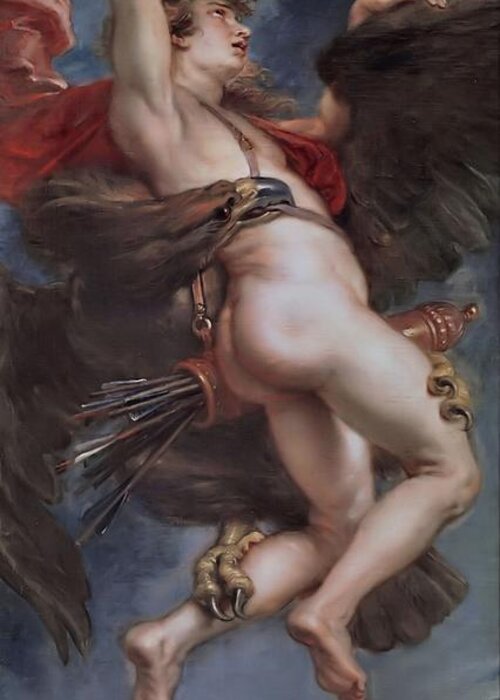 Prado Greeting Card featuring the painting Ganymede  by Peter Paul Rubens