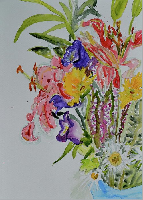 Flowers Greeting Card featuring the painting Garden Bouquet by Beverley Harper Tinsley