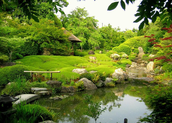 Kyoto Greeting Card featuring the photograph Garden In Kyoto by Keiko Richter