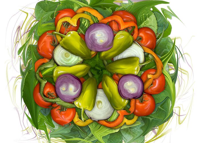 Food Greeting Card featuring the photograph Garden Salad by Bruce Frank