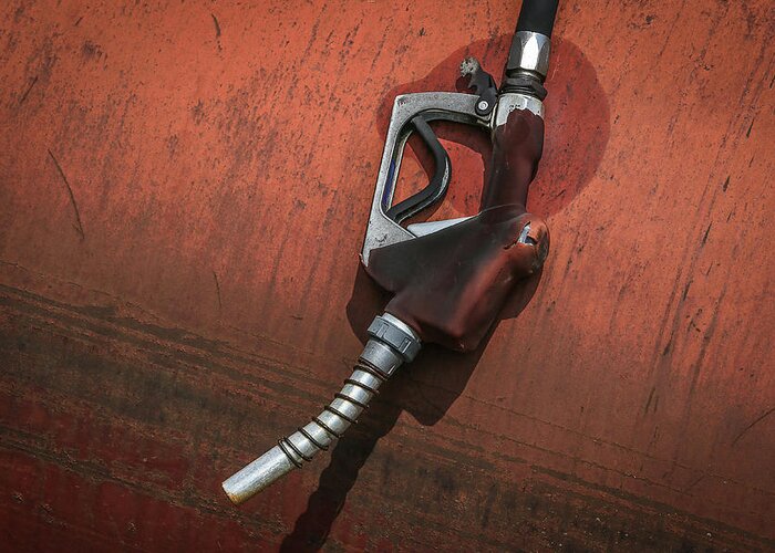 Fuel Greeting Card featuring the photograph Gas Pump by Ray Congrove