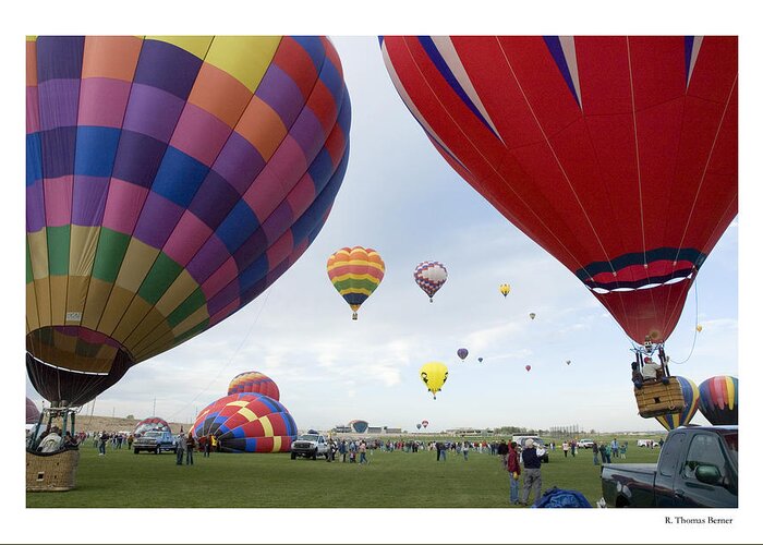 Hot Air Balloons Greeting Card featuring the photograph Gateway by R Thomas Berner