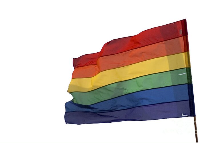 Flag Greeting Card featuring the photograph Gay rainbow Flag by Ilan Rosen