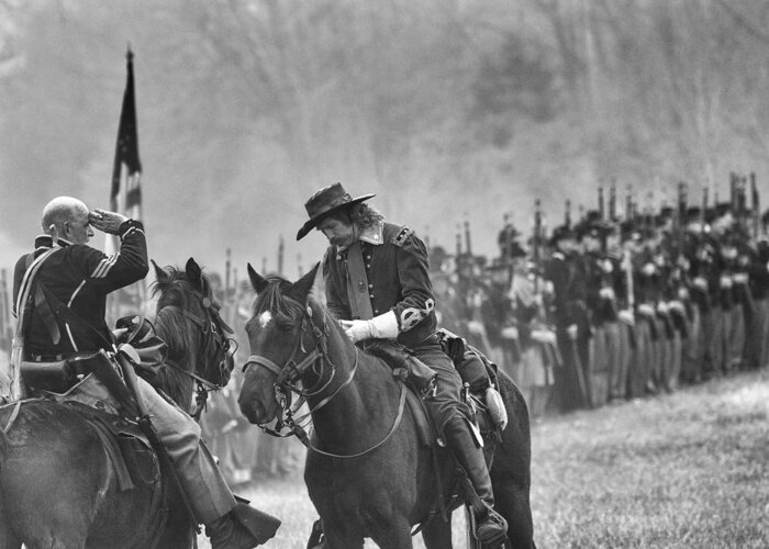 Custer Greeting Card featuring the photograph General Custer Reviews Terms by Alan Raasch