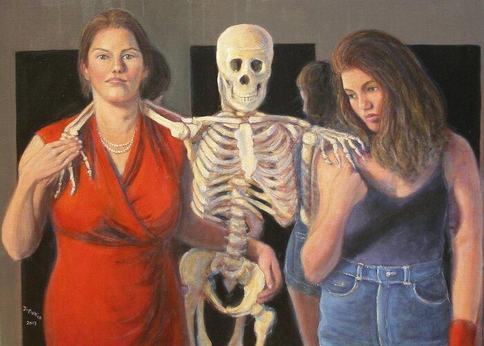 Realism Greeting Card featuring the painting Generations #2 by Donelli DiMaria