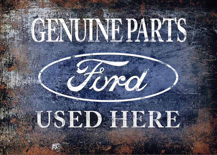Ford V8 Greeting Card featuring the photograph Genuine Ford Parts by Mark Rogan