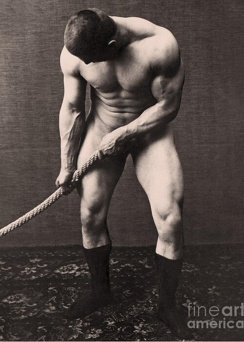Rope Greeting Card featuring the photograph George Hackenschmidt by English School