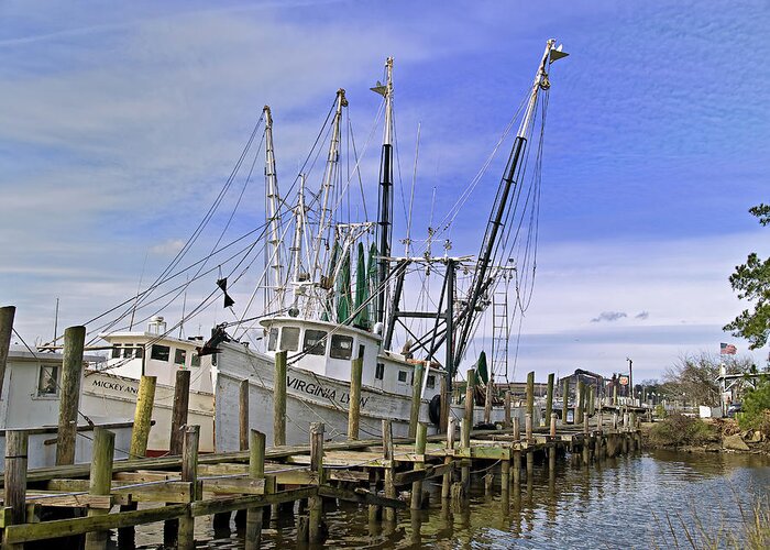 Georgetown Greeting Card featuring the photograph Georgetown Shrimper by Mike Covington