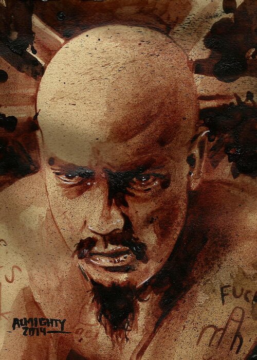 Gg Allin Greeting Card featuring the painting GG Allin by Ryan Almighty