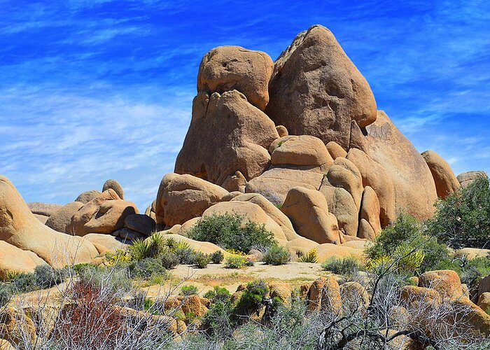 Ghost Rock Greeting Card featuring the photograph Ghost Rock - Joshua Tree National Park by Glenn McCarthy Art and Photography