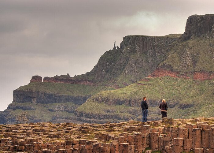 Giants Greeting Card featuring the photograph Giants causeway by Ian Middleton