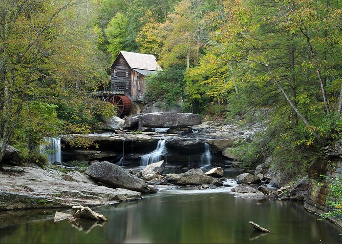 Glade Creek Grist Mill Greeting Card featuring the photograph Glade Creek Grist Mill by Ann Bridges