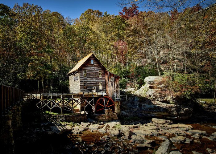 Glade Creek Grist Mill Greeting Card featuring the photograph Glade Creek Grist Mill by Mountain Dreams
