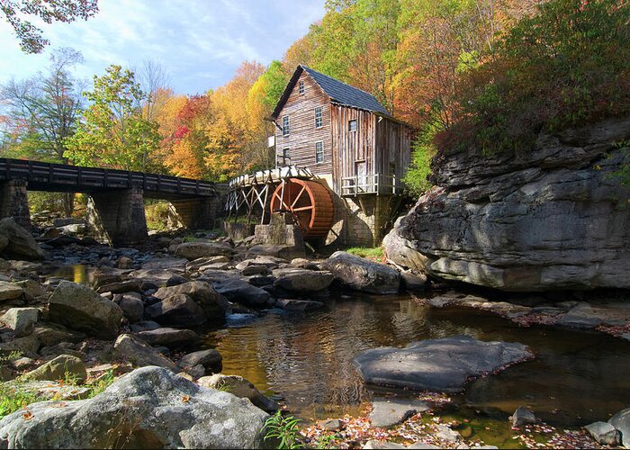 Mill Greeting Card featuring the photograph Glade Creek Grist Mill by Steve Stuller