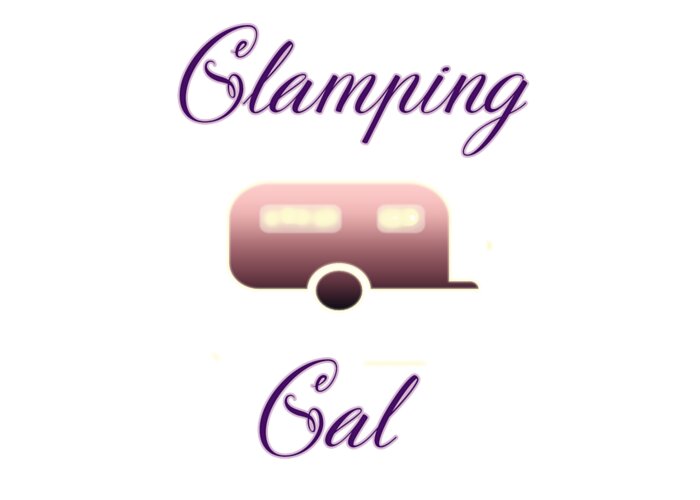Glamping; Glamper; Camping; Camper; Glamping Gal; Camping Gal; Rv; Trailer; Home On Wheels; Vacation Home; Travel; Traveler Greeting Card featuring the digital art Glamping Gals by Judy Hall-Folde