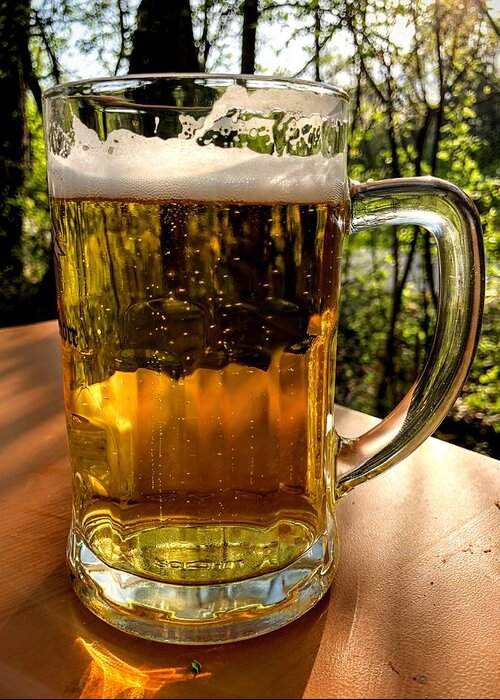 Beer Greeting Card featuring the photograph Glass of beer by Matthias Hauser