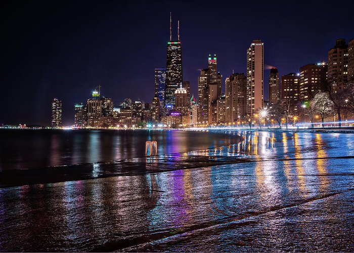Chicago Greeting Card featuring the photograph Glassy Ice by Raf Winterpacht