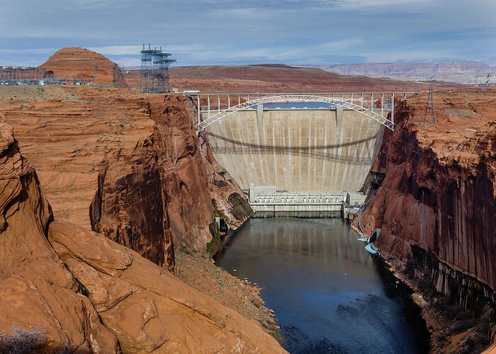 Usa Greeting Card featuring the photograph Glen Canyon Dam by SAURAVphoto Online Store