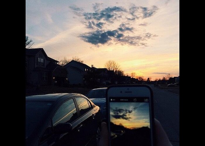  Greeting Card featuring the photograph Glorious Ohio Skies Ft. Addie's Phone by Madison Grover