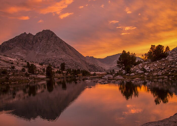 King's Canyon Greeting Card featuring the photograph Glorious Sierra Sunset by Doug Scrima