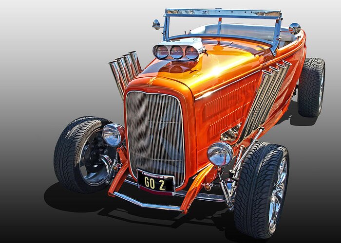 Hotrod Greeting Card featuring the photograph Go Orange by Gill Billington