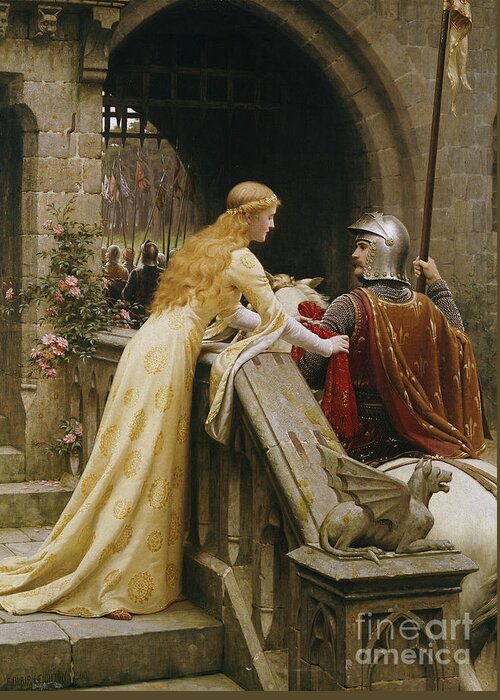 God Speed Greeting Card featuring the painting God Speed by Edmund Blair Leighton